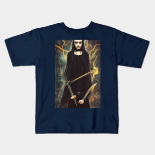 Wednesday Addams Anime Portrait 2 Kids T-Shirt